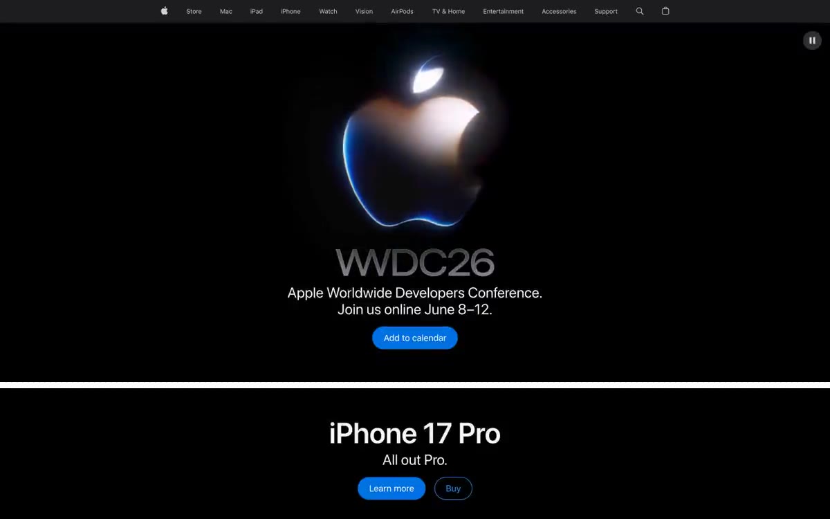 Apple: white room with a single blue switch.